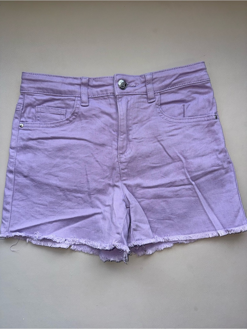 Denim&Co Lavender Denim kids Cutoff Shorts